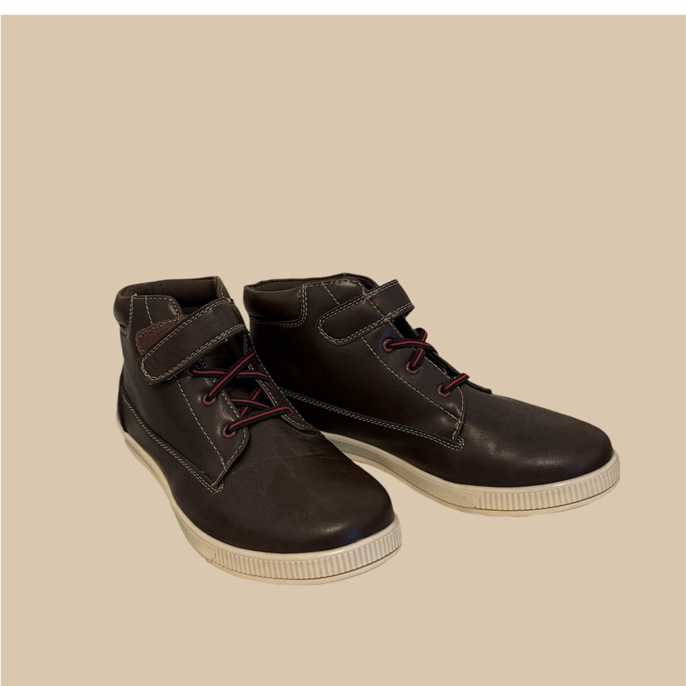Deer Stags Brown Sneakers with Red Highlights